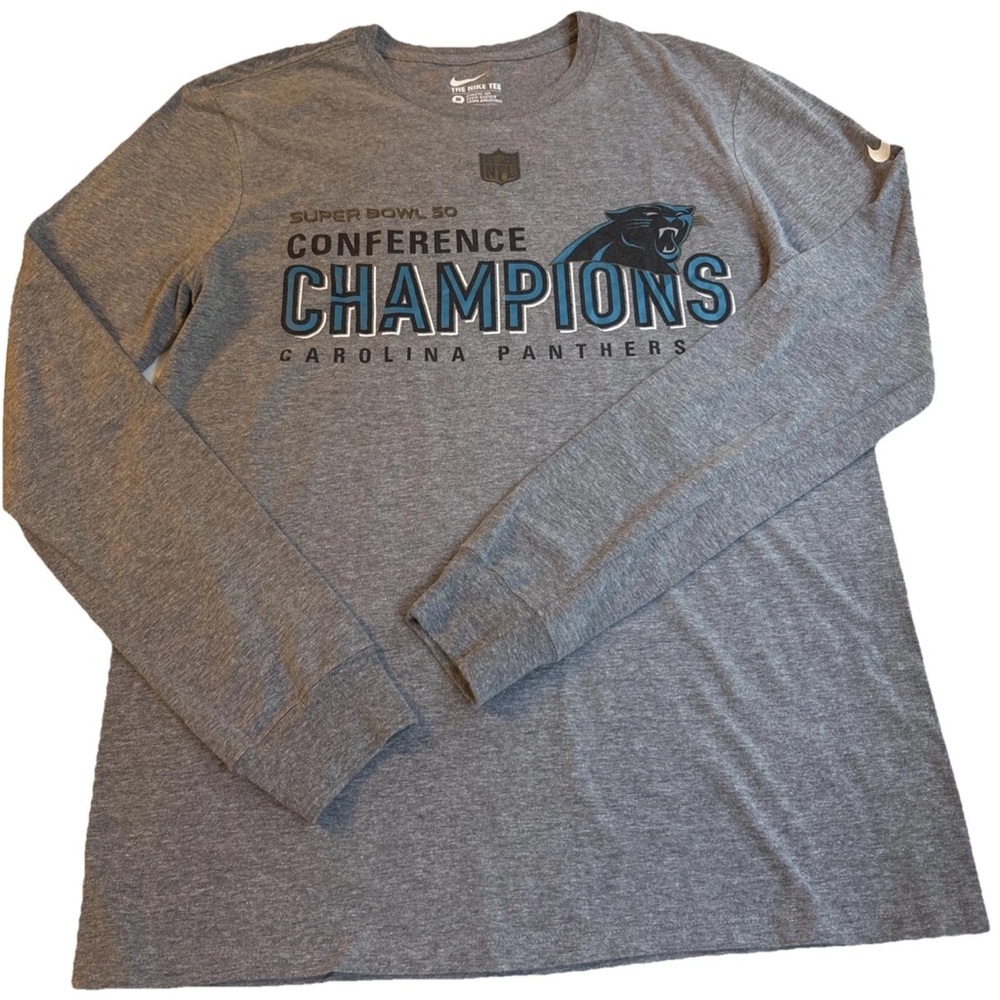 Nike Carolina Panthers Men's Conference Champions Super Bowl 50 Shirt Medium